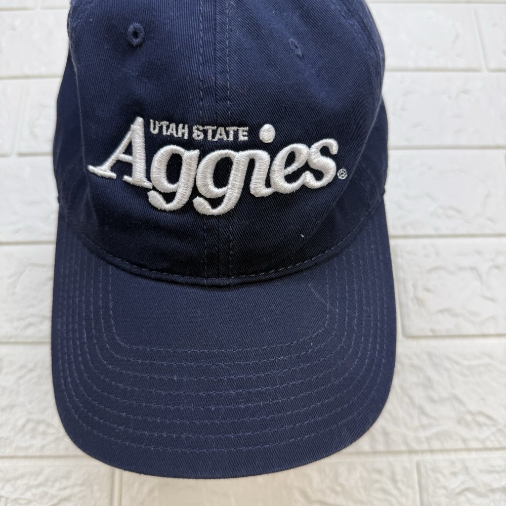 The Game Utah State Aggies Embroidered Strap Back Hat Dark Blue Mens Cap